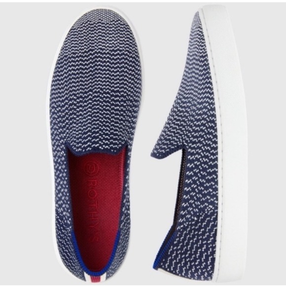 Rothy's Shoes - Rothy's Maritime Blue Slip On Sneakers Knit Casual Walking Shoes Women's 7 di